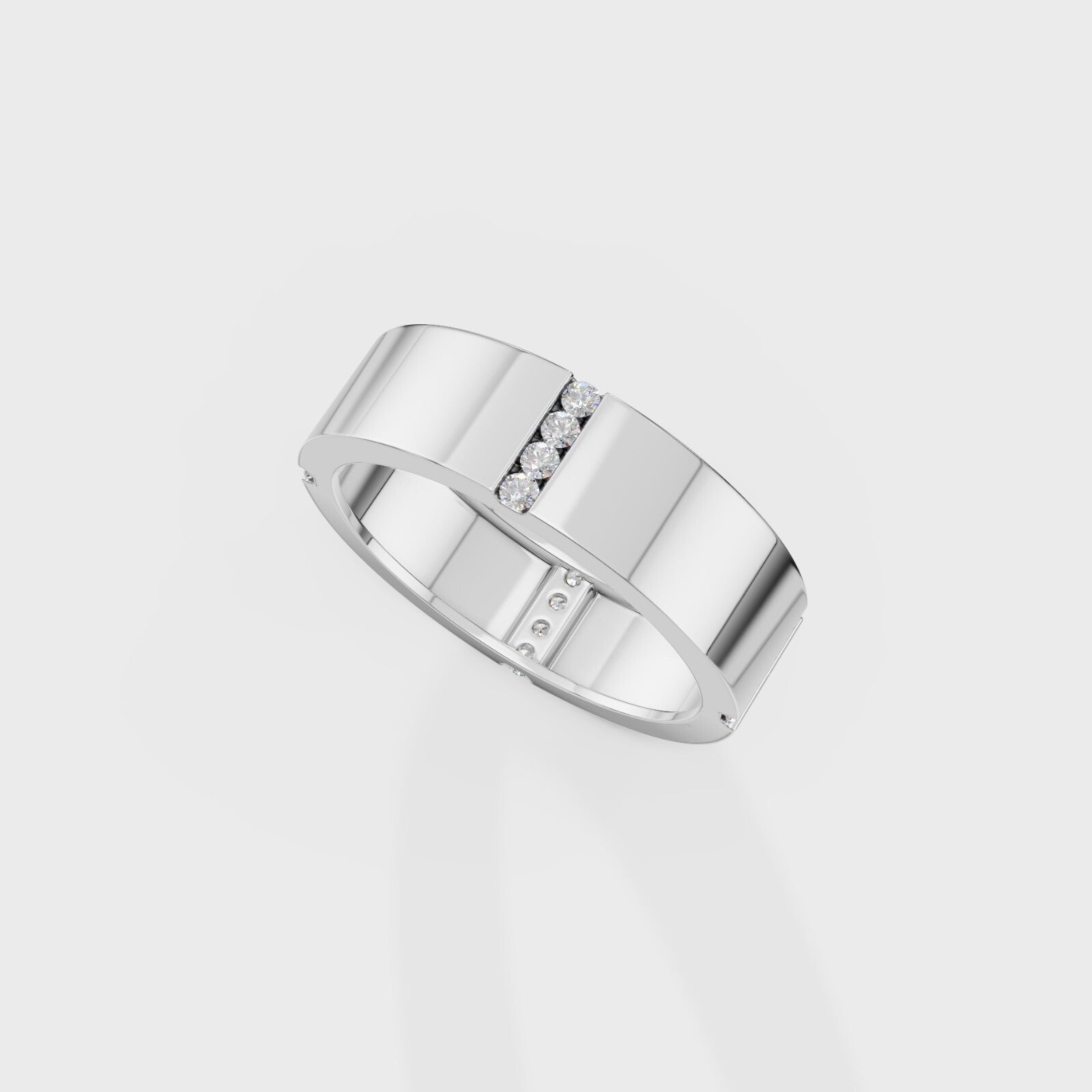 Comfort Fit Round Diamond Band