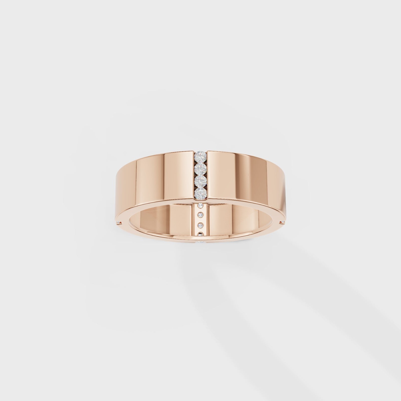 Comfort Fit Round Diamond Band