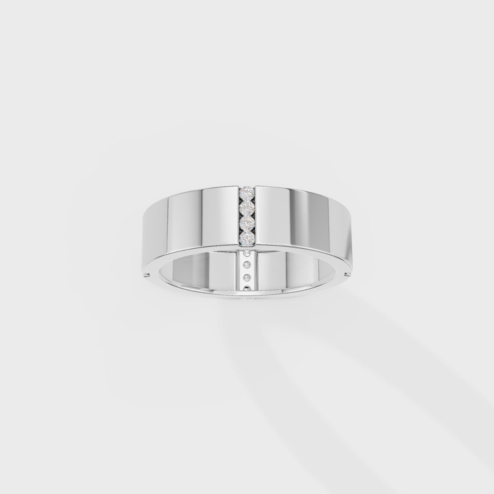Comfort Fit Round Diamond Band