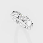 Bezel Set Round Men's Ring