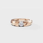 Bezel Set Round Men's Ring