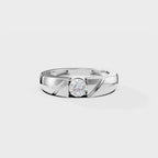 Bezel Set Round Men's Ring
