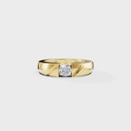 Bezel Set Round Men's Ring
