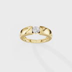 Bezel Set Round Men's Ring
