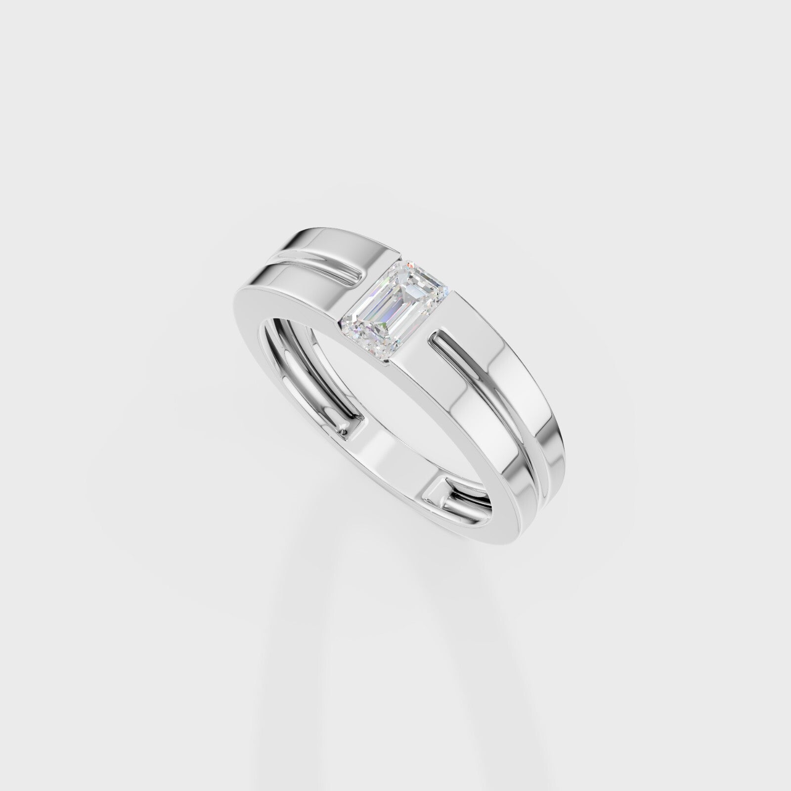 Pixie Emerald Men's Ring