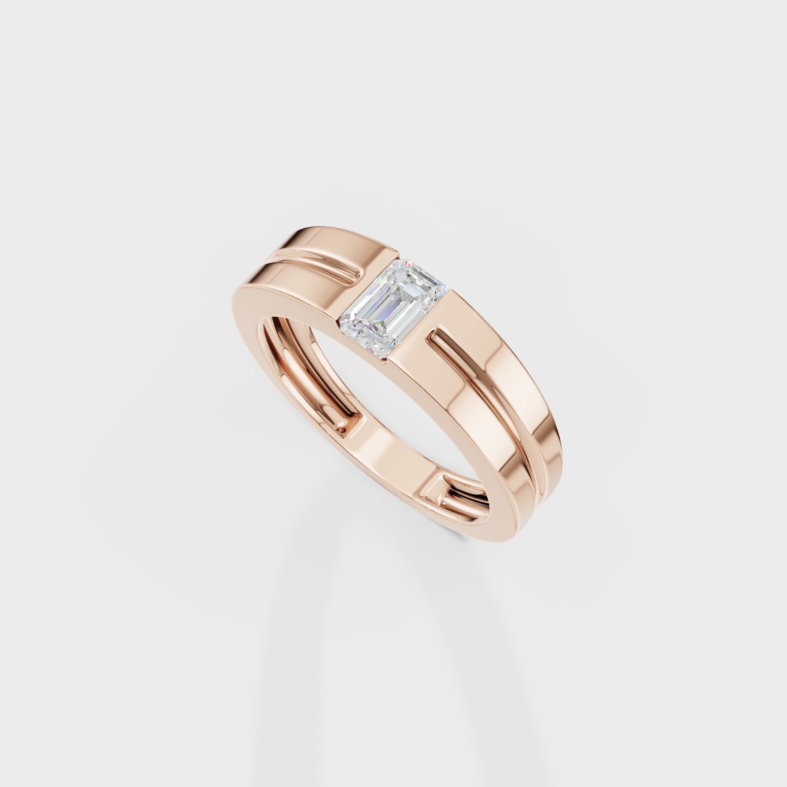 Pixie Emerald Men's Ring