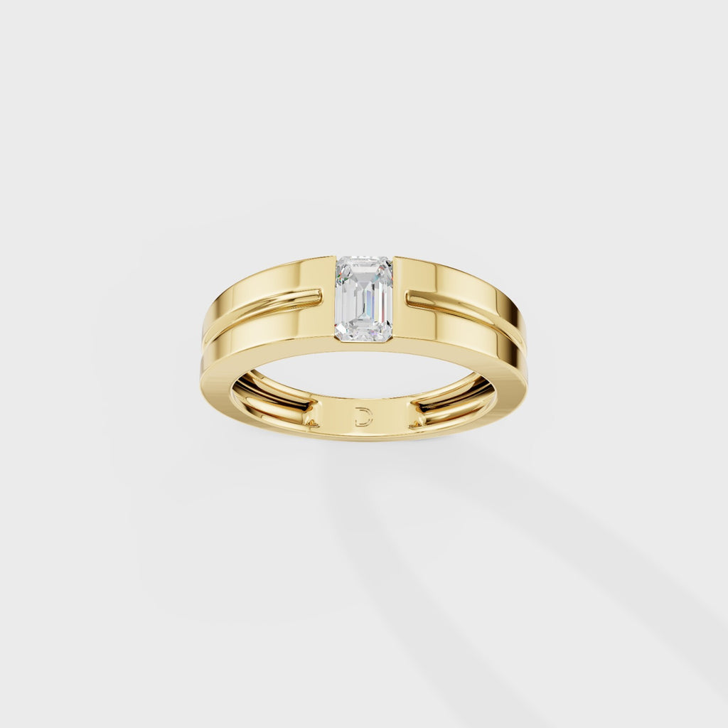 Pixie Emerald Men's Ring