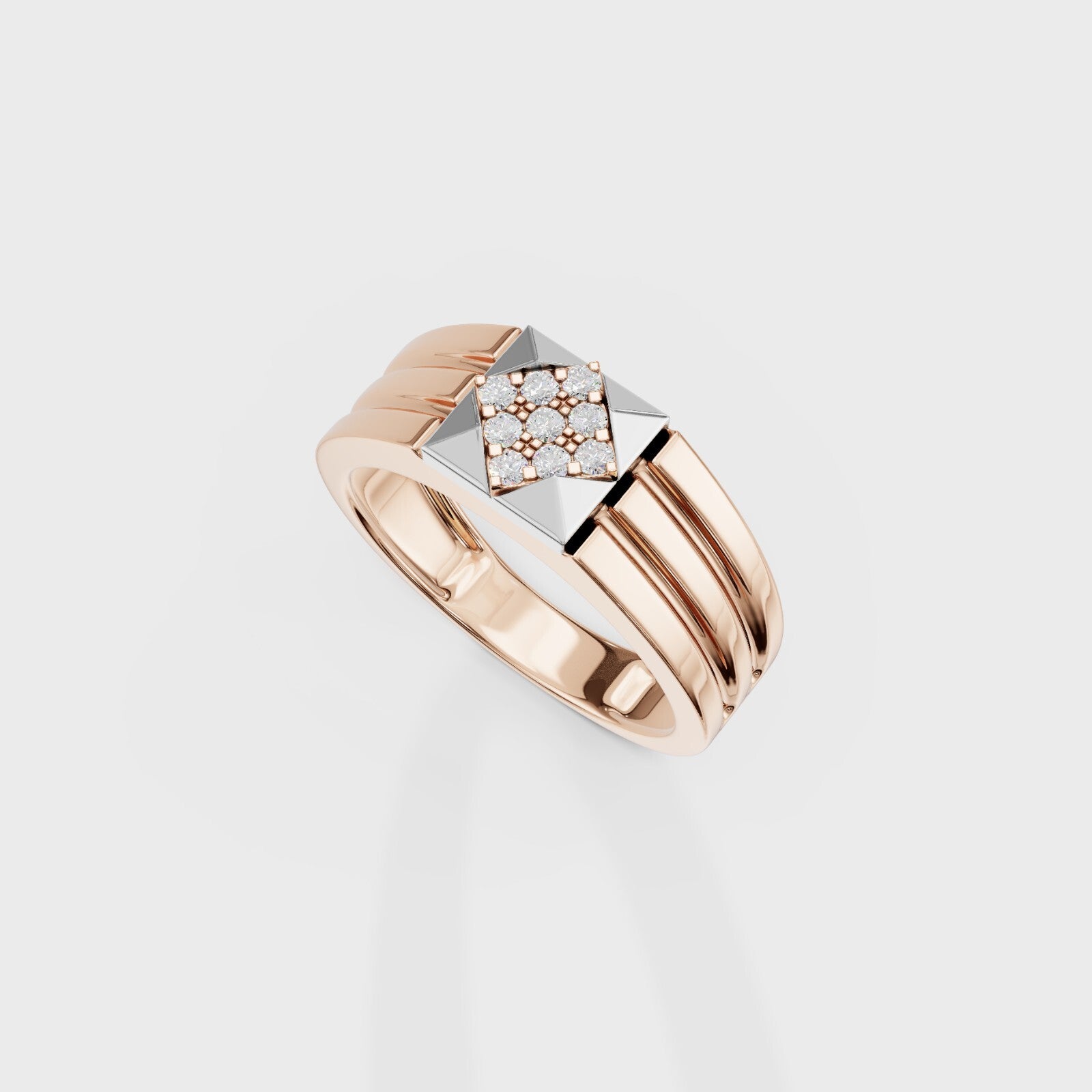 The Tesseract Round Ring