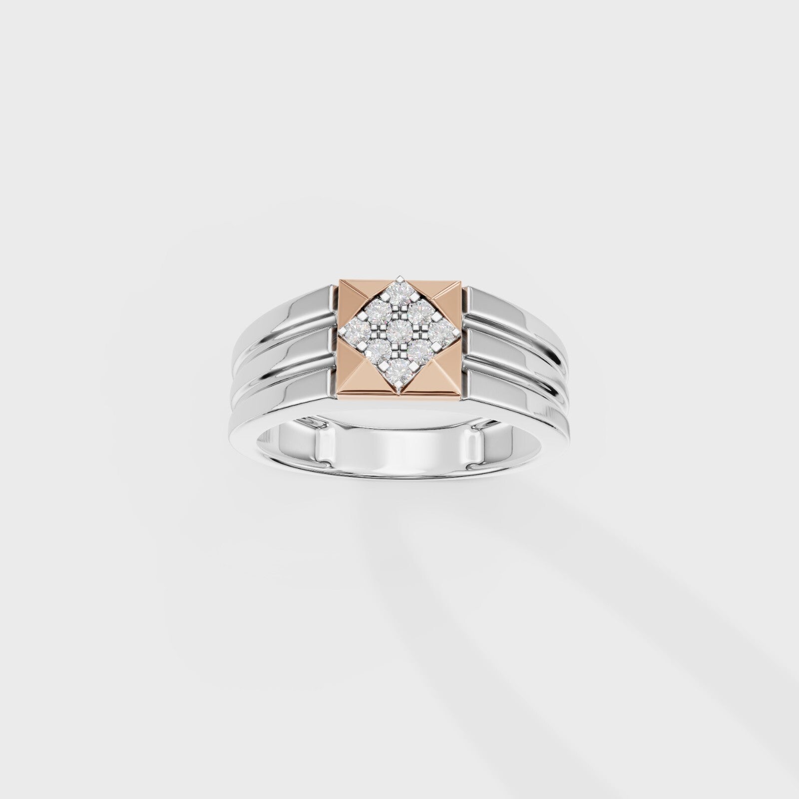 The Tesseract Round Ring