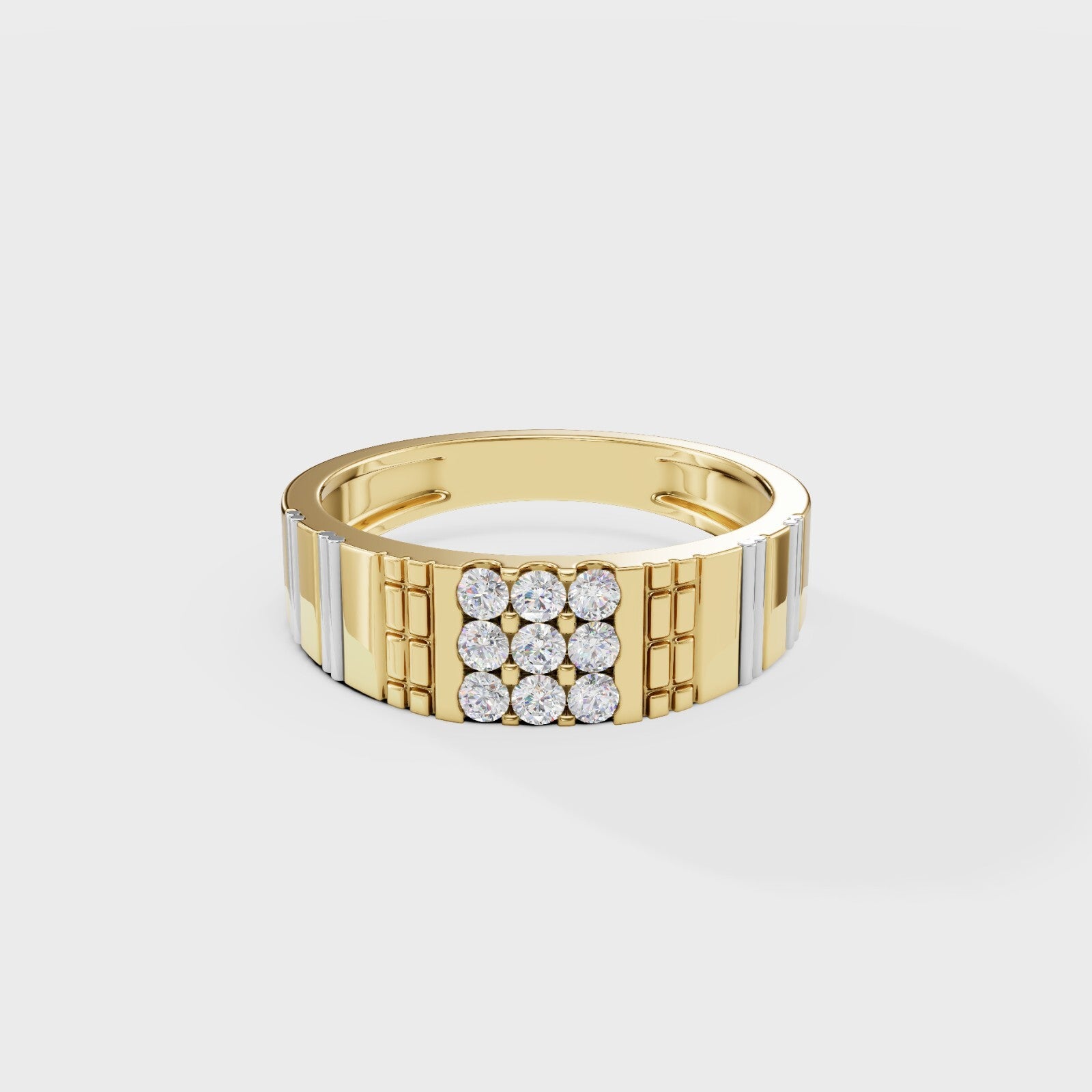 Gridlock Fusion Round Ring