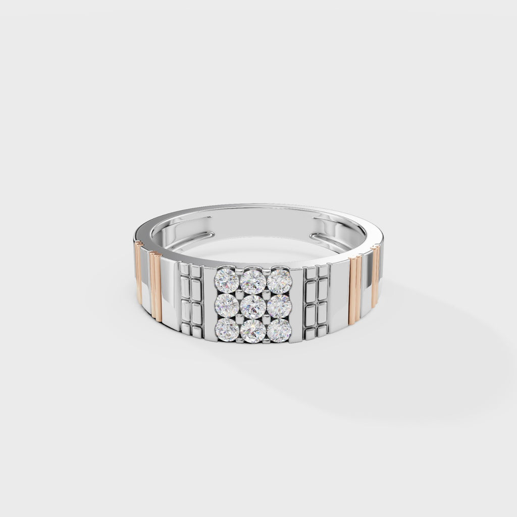 Gridlock Fusion Round Ring