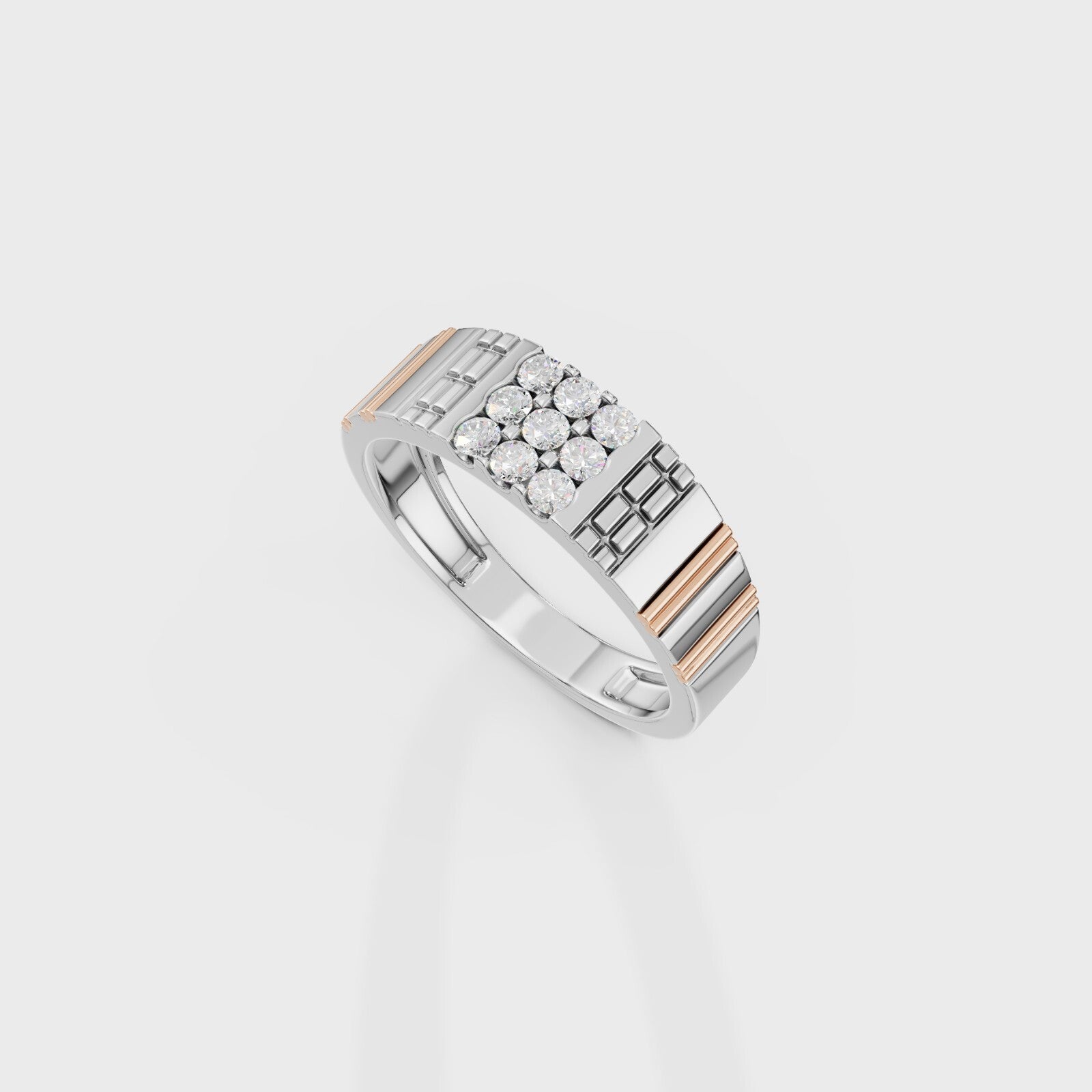 Gridlock Fusion Round Ring