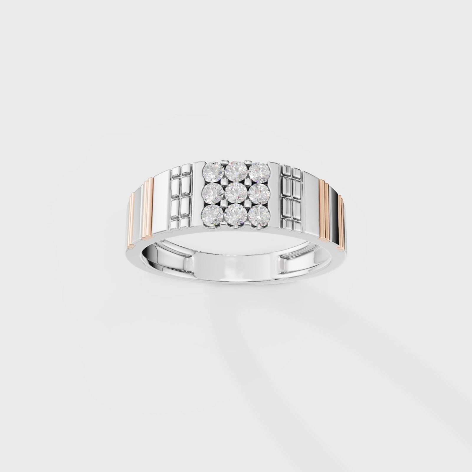 Gridlock Fusion Round Ring