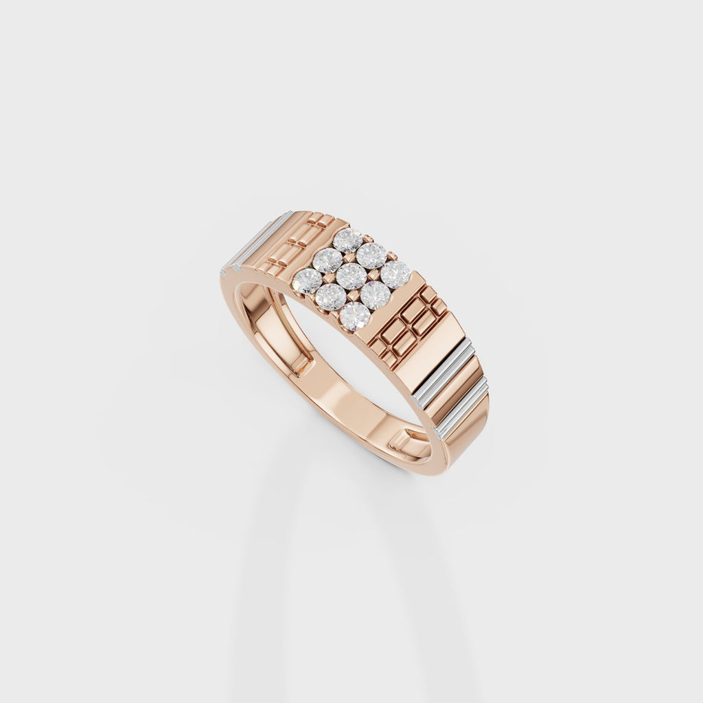 Gridlock Fusion Round Ring