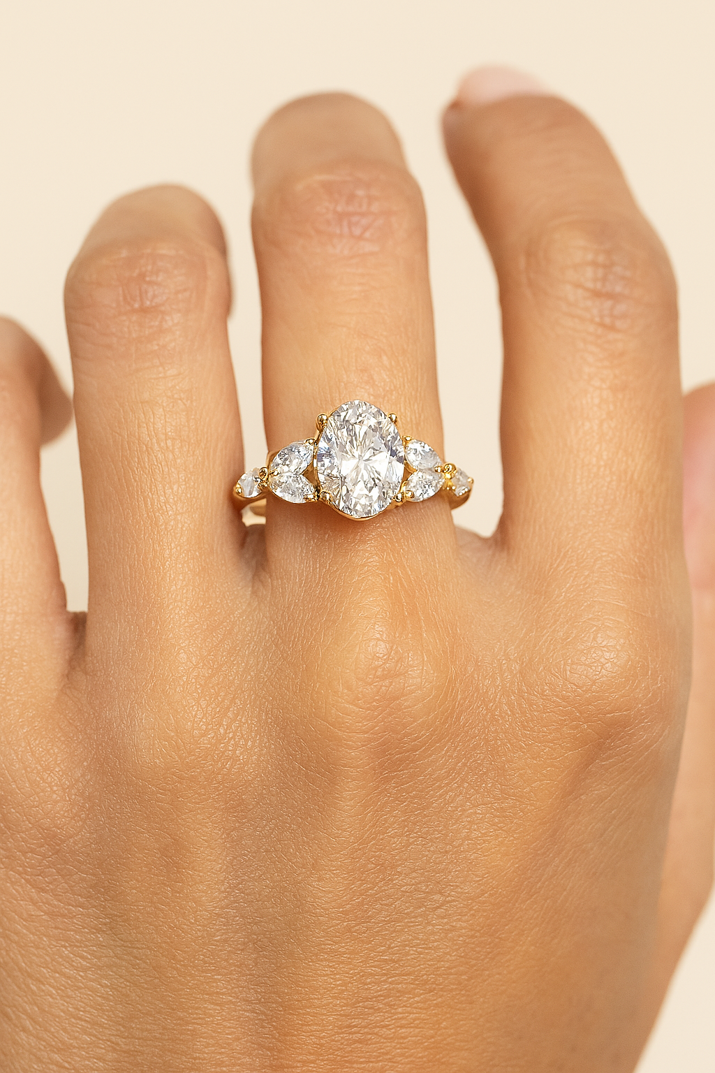 Petal Whisper Oval Ring