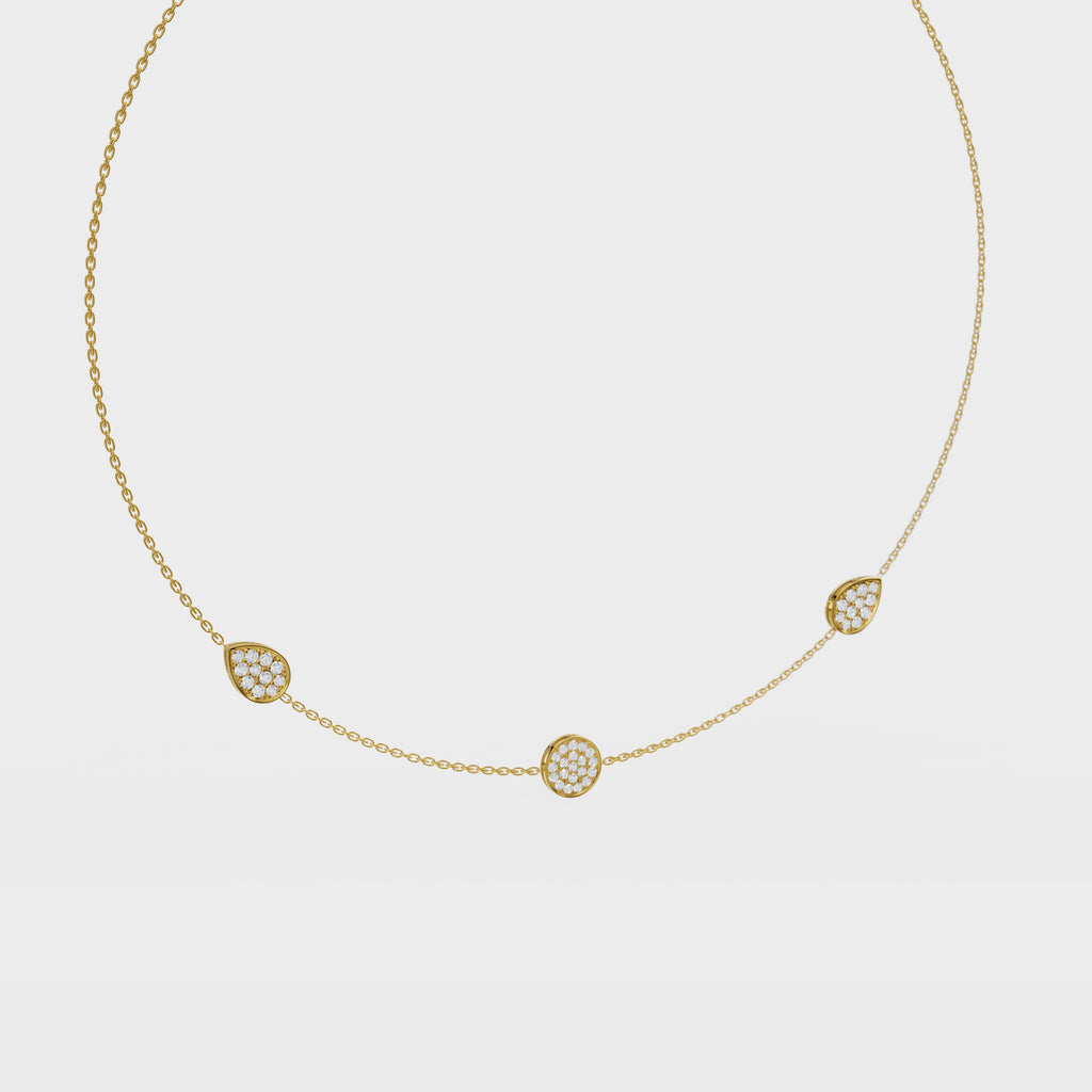 Bezel Round And Pear Charm