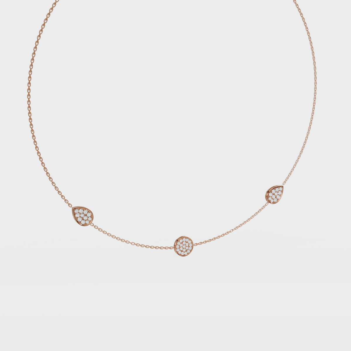 Bezel Round And Pear Charm