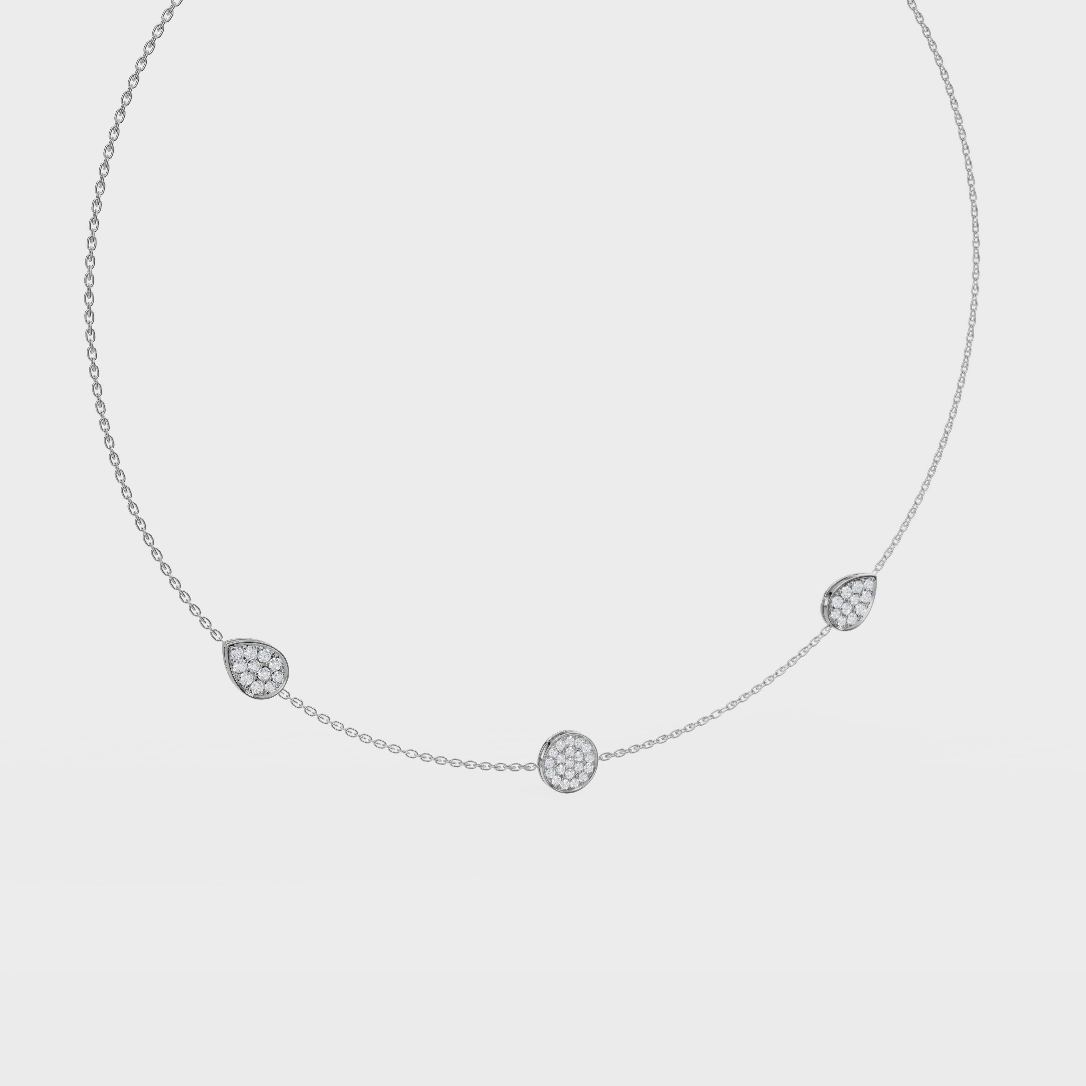Bezel Round And Pear Charm