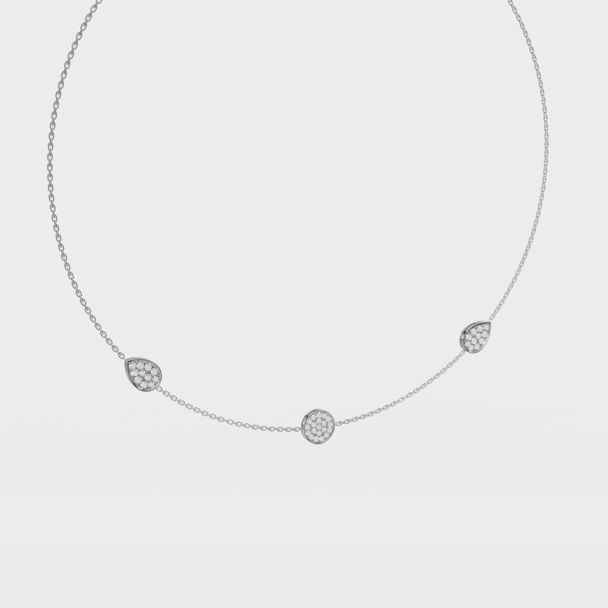 Bezel Round And Pear Charm