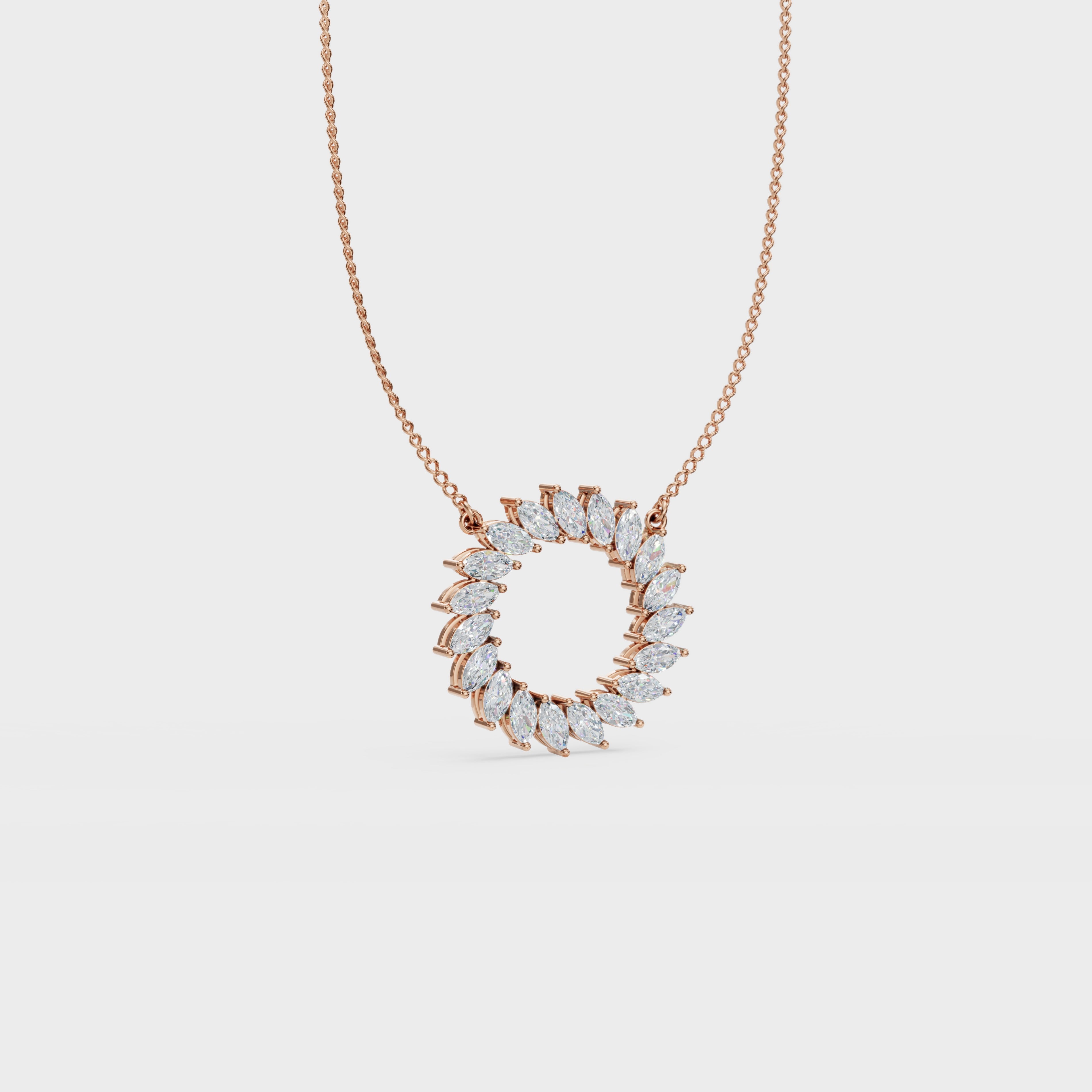 Circle Floral Burst Pendant