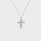 Christian Cross Round Diamond Pendant