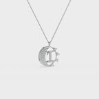 Crescent I Intial Pendant
