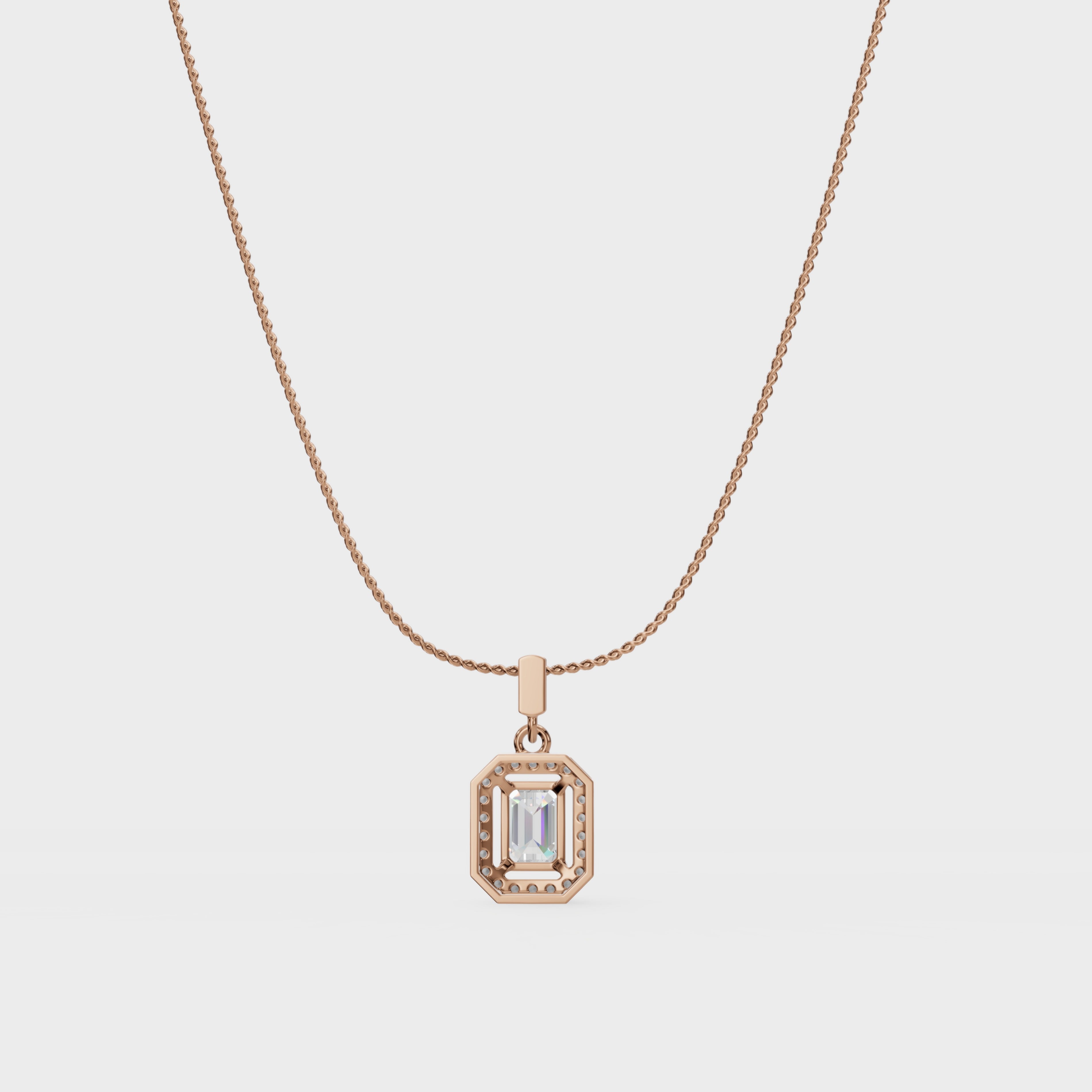 Luxe 1ct Emerald Cut Pendant