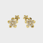Two-Tier Flower Stud Earrings