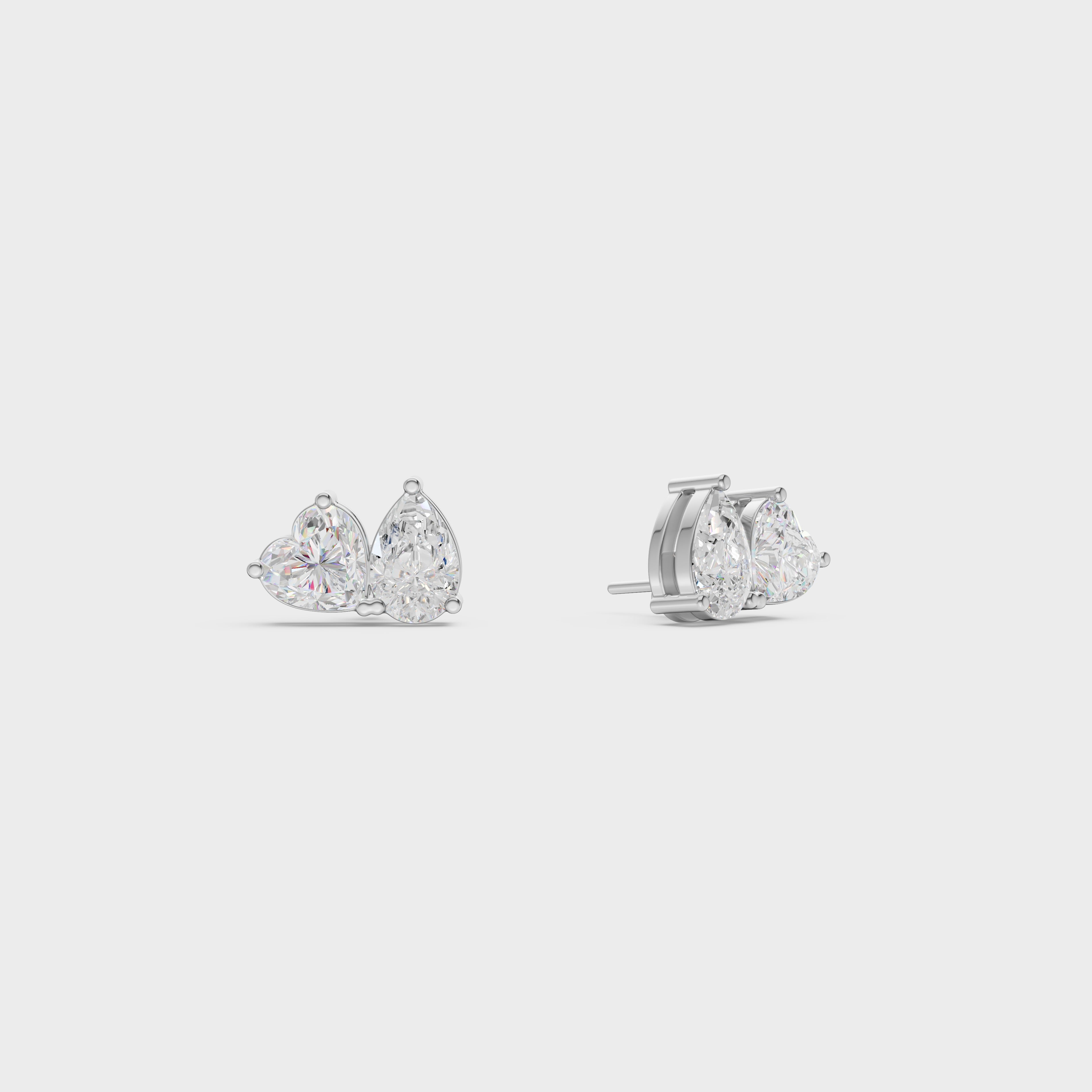 Heart &  Pear Studs