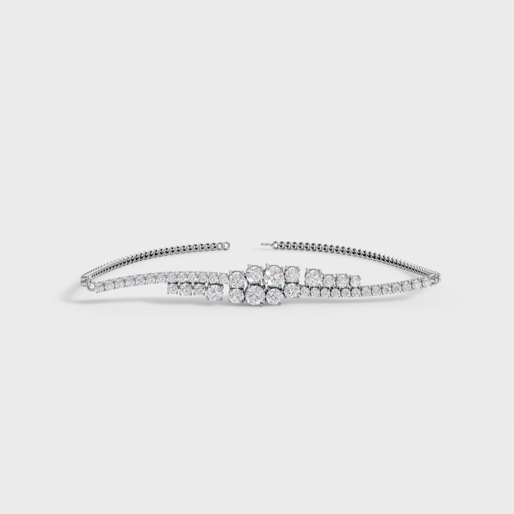 Luxury Cluster Cubic Zicronia Diamond Bracelet
