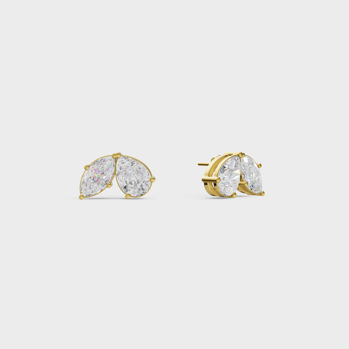 Toi Moi Pear &  Marquise Cut Stud Earrings