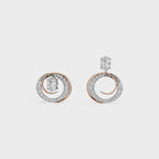 2 in One Oval cut stud & Earrings