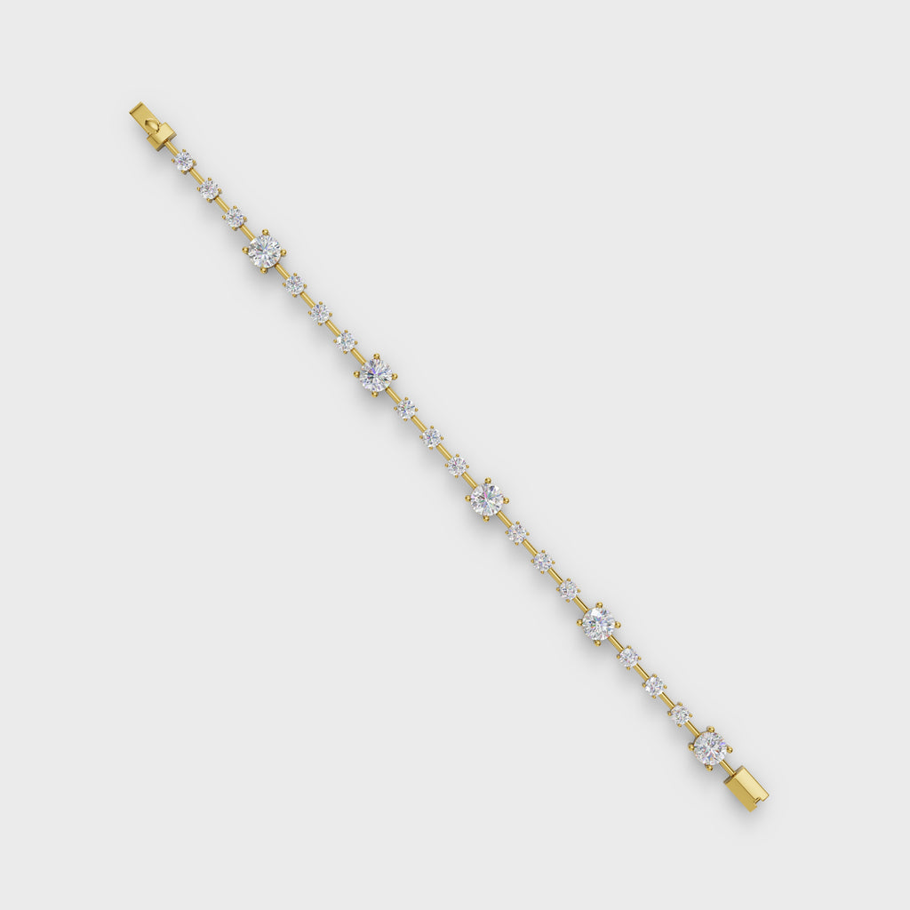 Elegant Round Cut Cubic Zirconia Tennis Bracelet