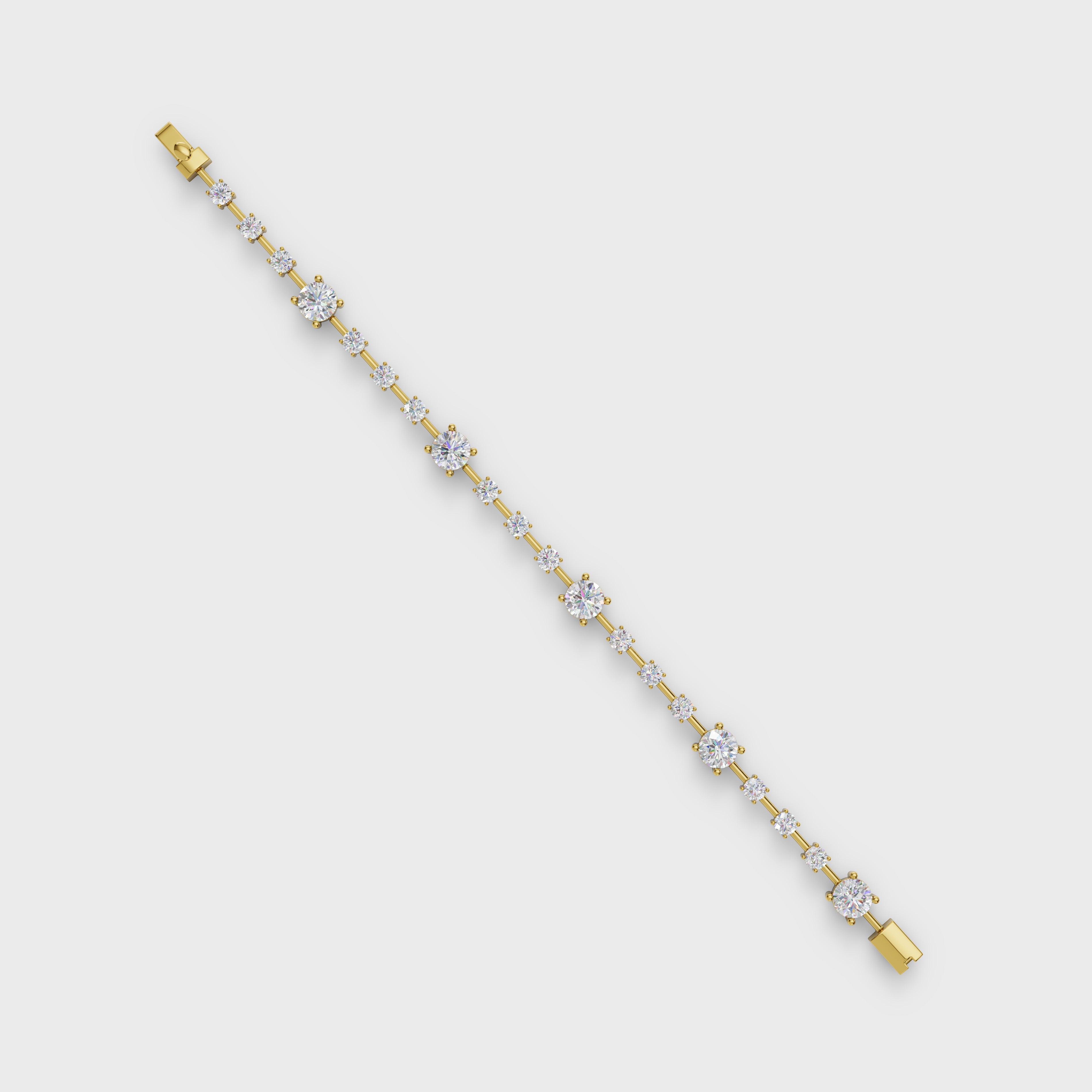 Elegant Round Cut Cubic Zirconia Tennis Bracelet