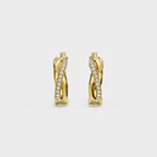 Twist of Sparkle Diamond Hoop Earrings