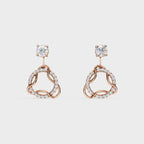 Modern Diamond 2 in 1 Earrings