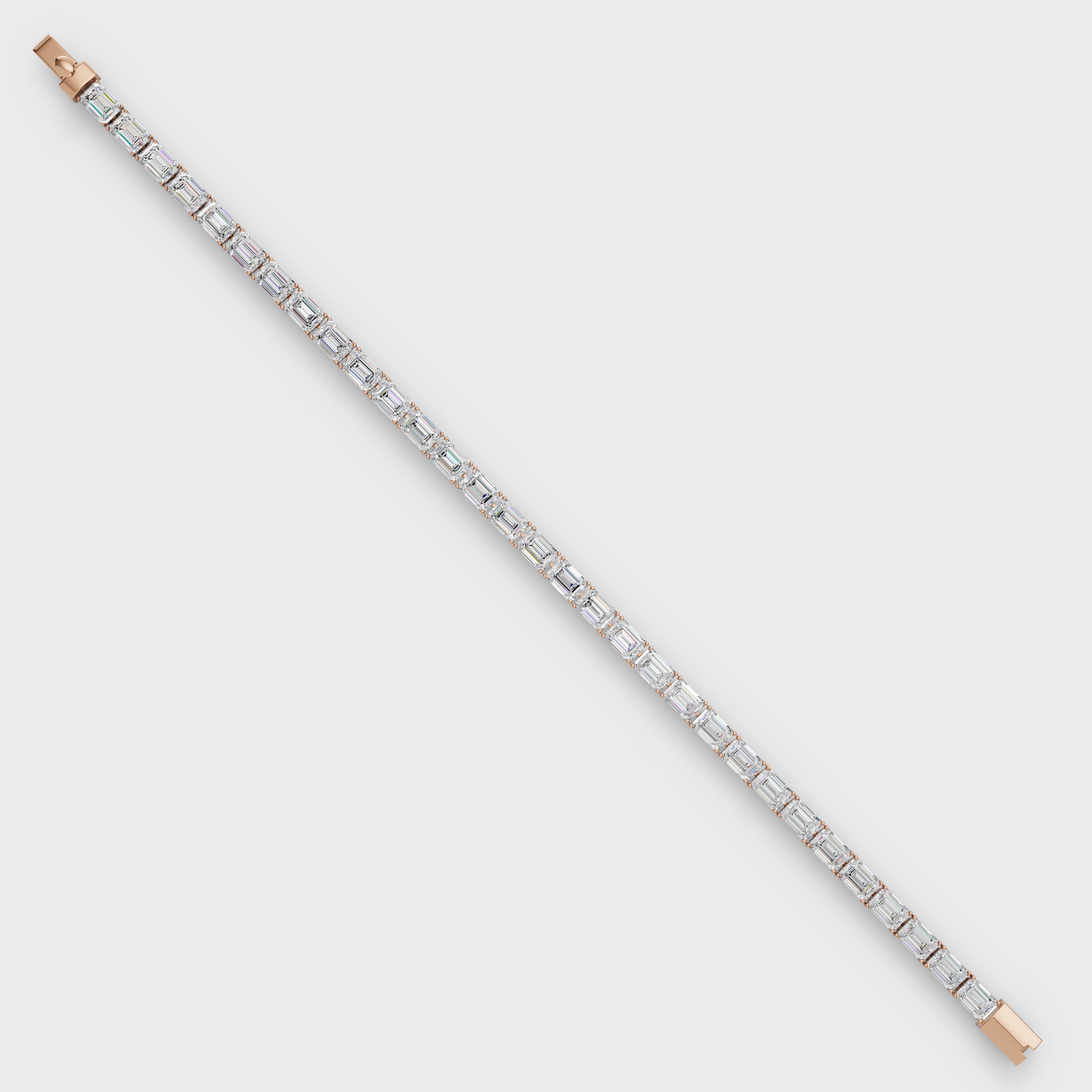 Classic Emerald Cut Diamond Bracelet