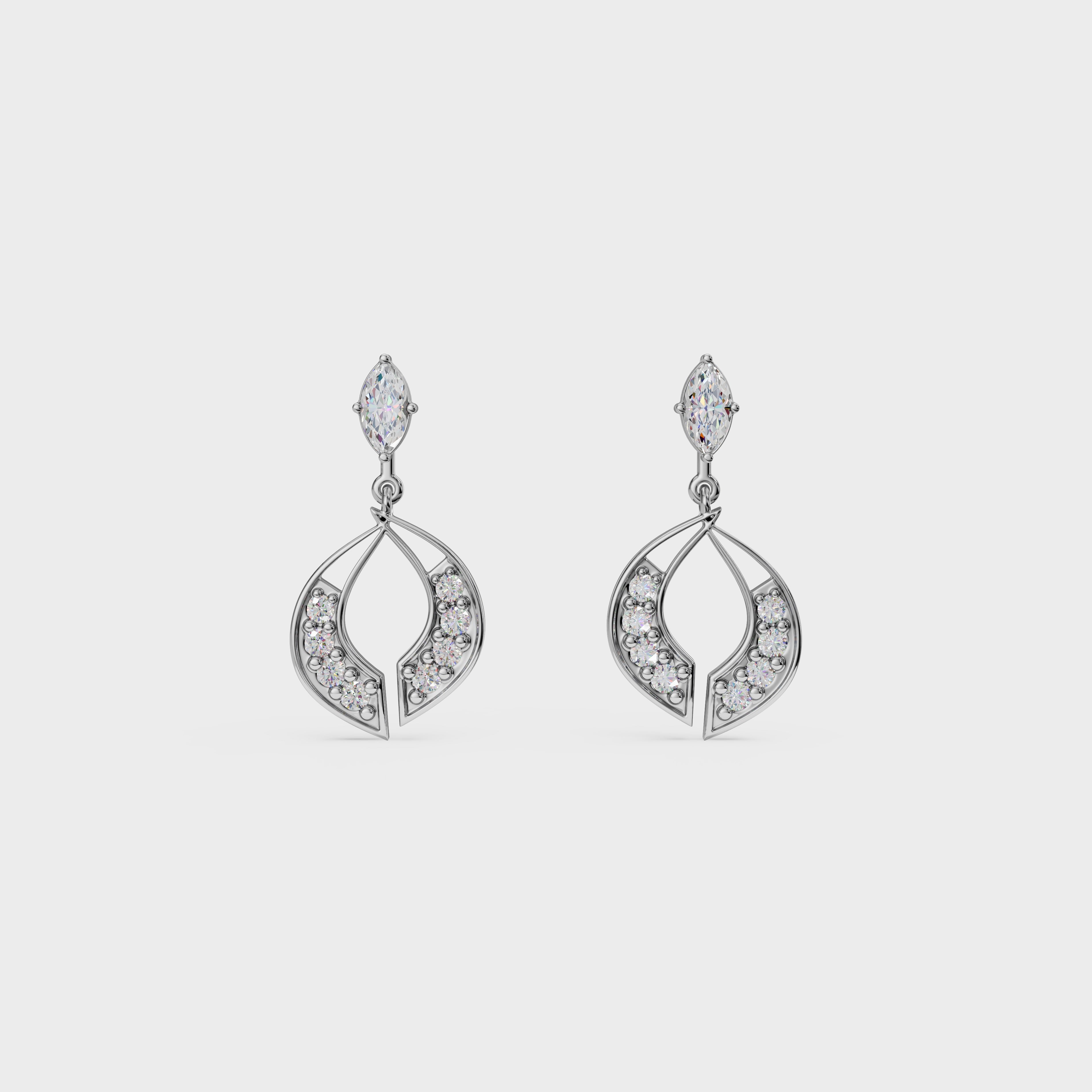 Marquise Cut 2 in 1 Stud And Drops