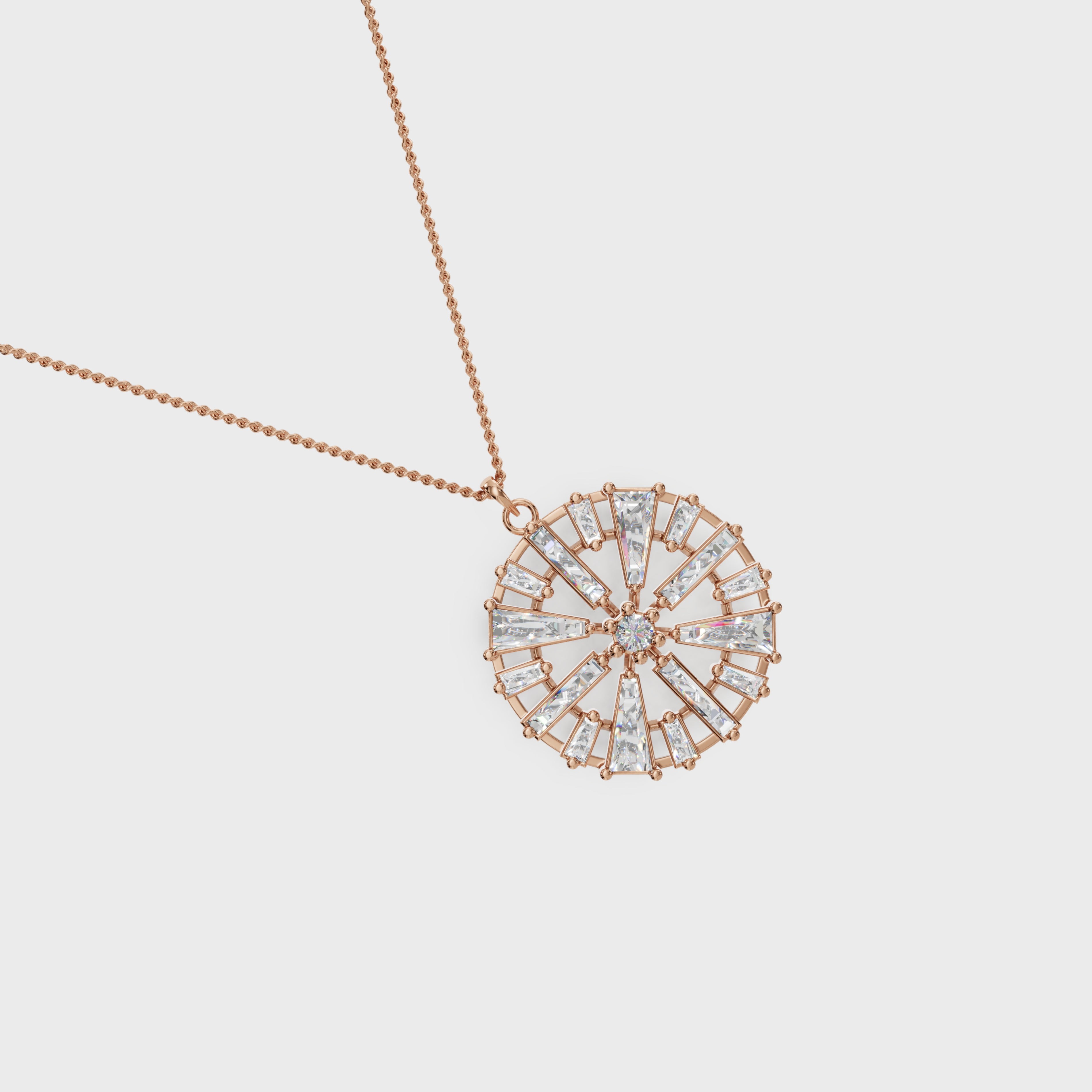 Lux Modernist Geometric Sun Pendant