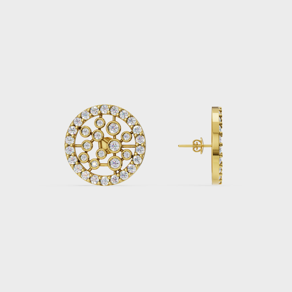 Abstract Cluster Stud Earrings