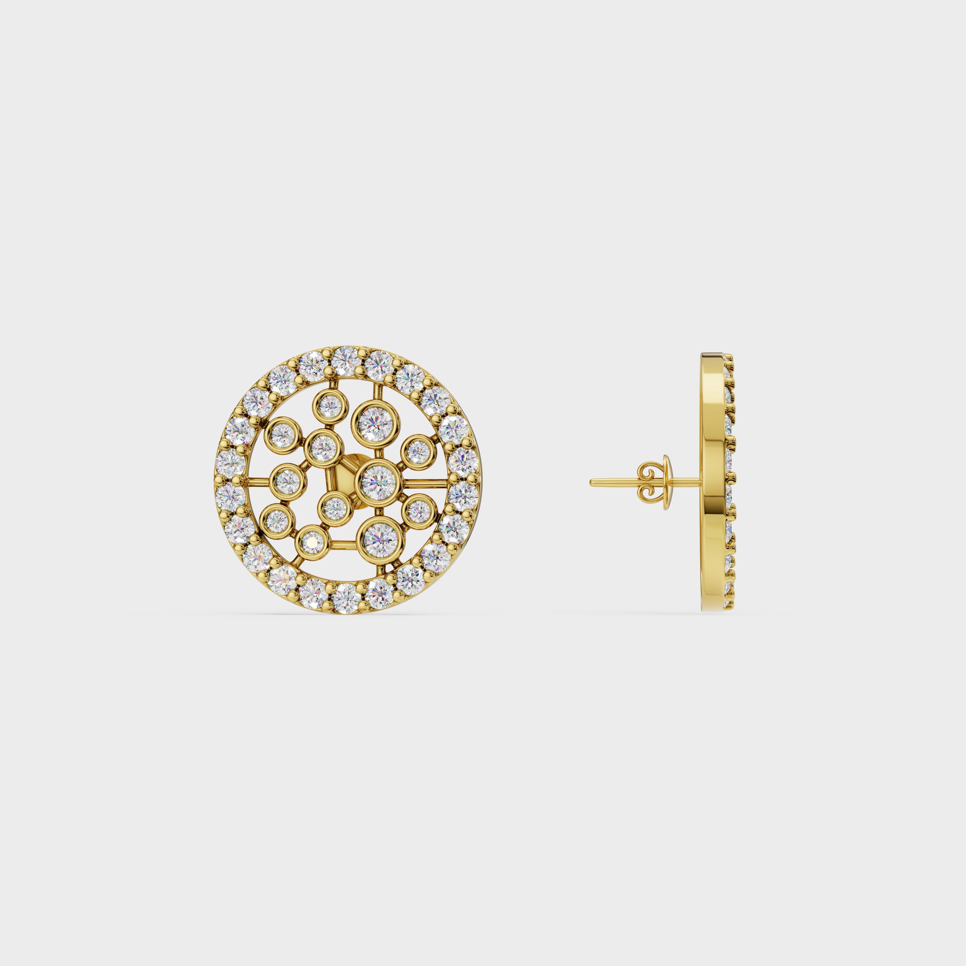Abstract Cluster Stud Earrings