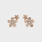 Two-Tier Flower Stud Earrings