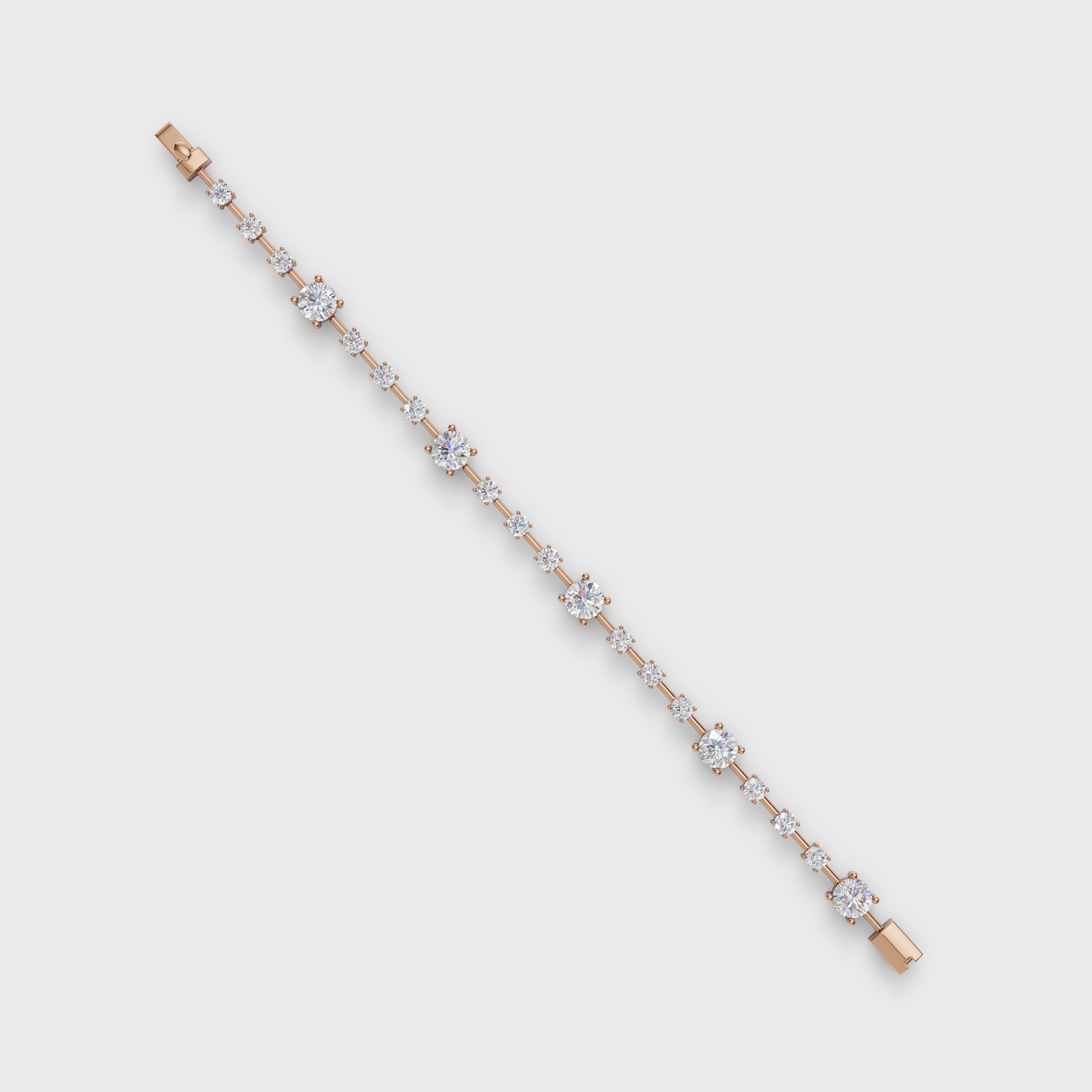 Elegant Round Cut Cubic Zirconia Tennis Bracelet