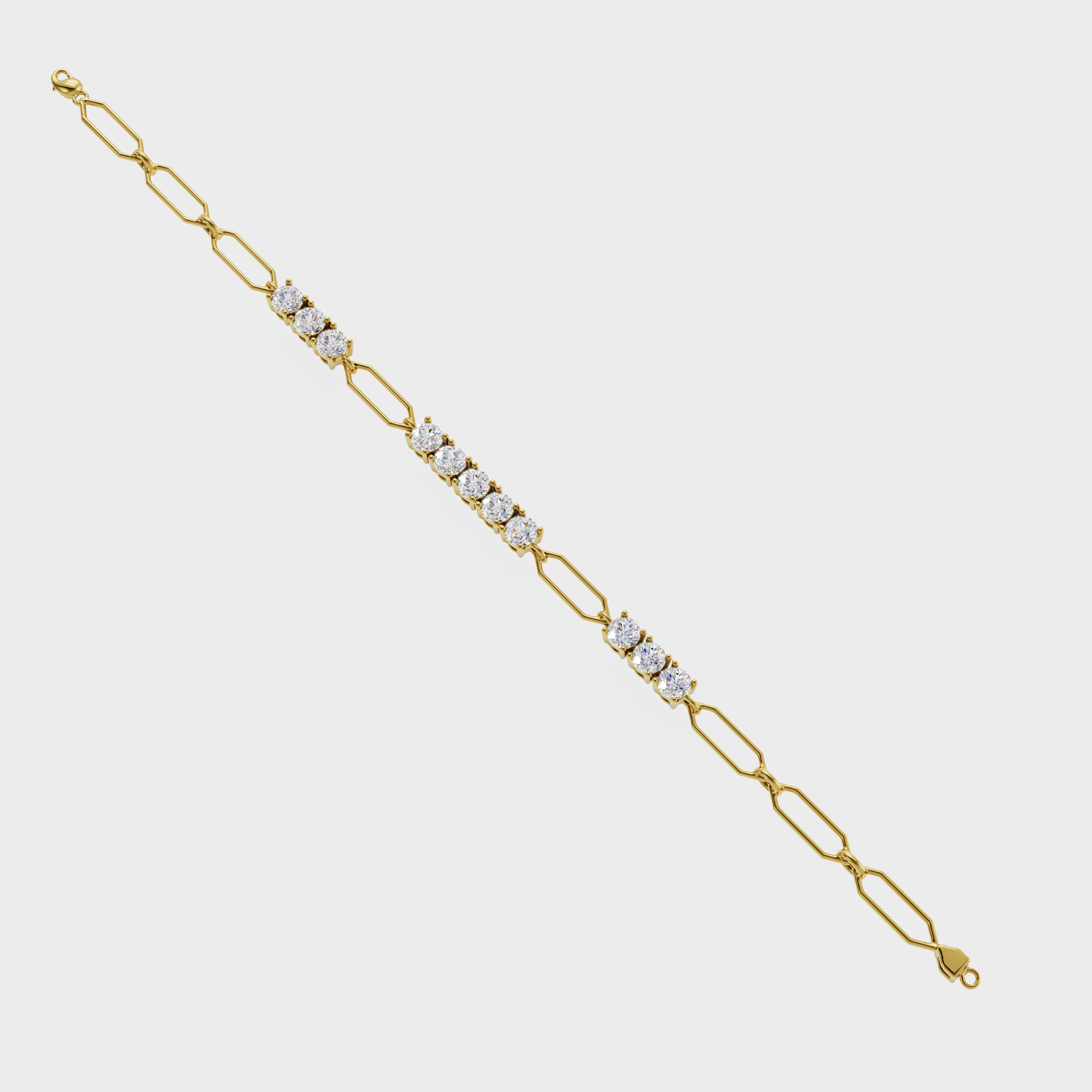 Crystal Grid Diamond Bracelet