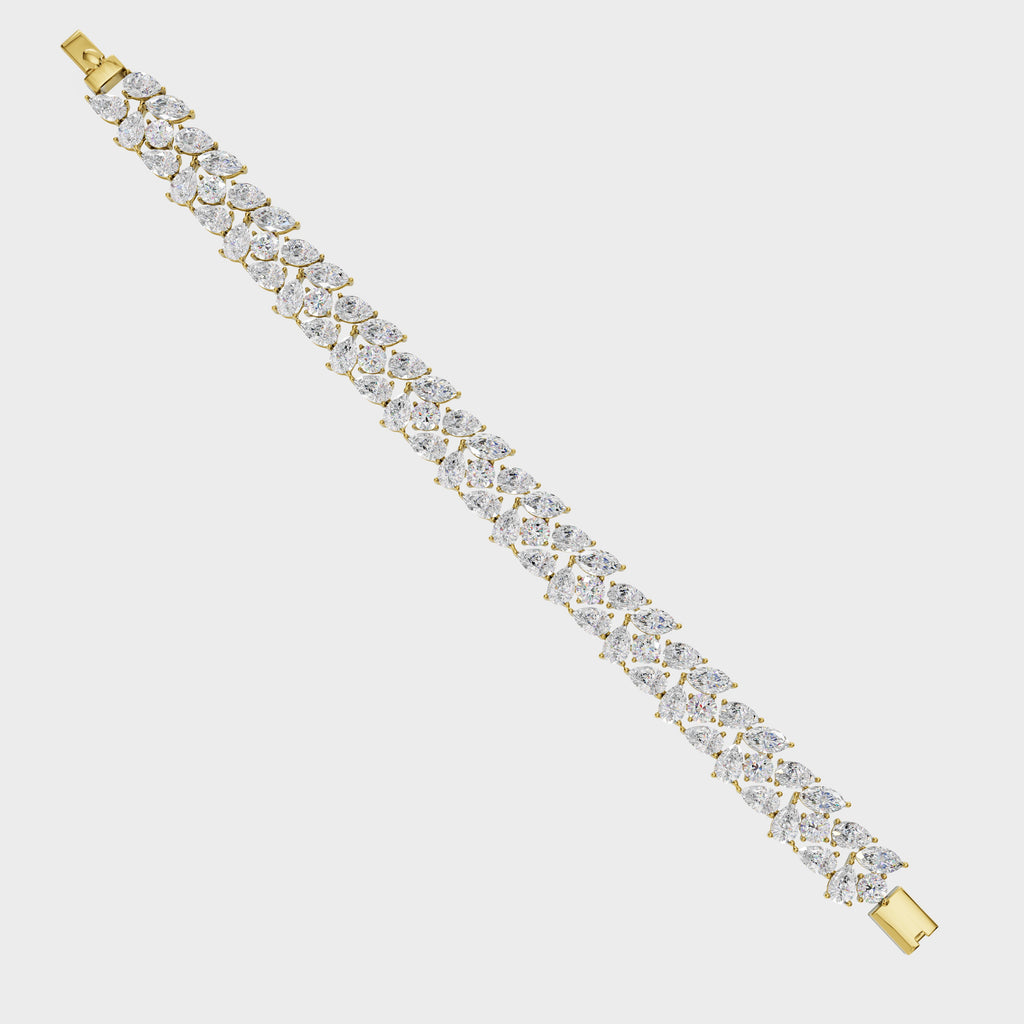 Elegant Pear Cut Tennis Bracelet