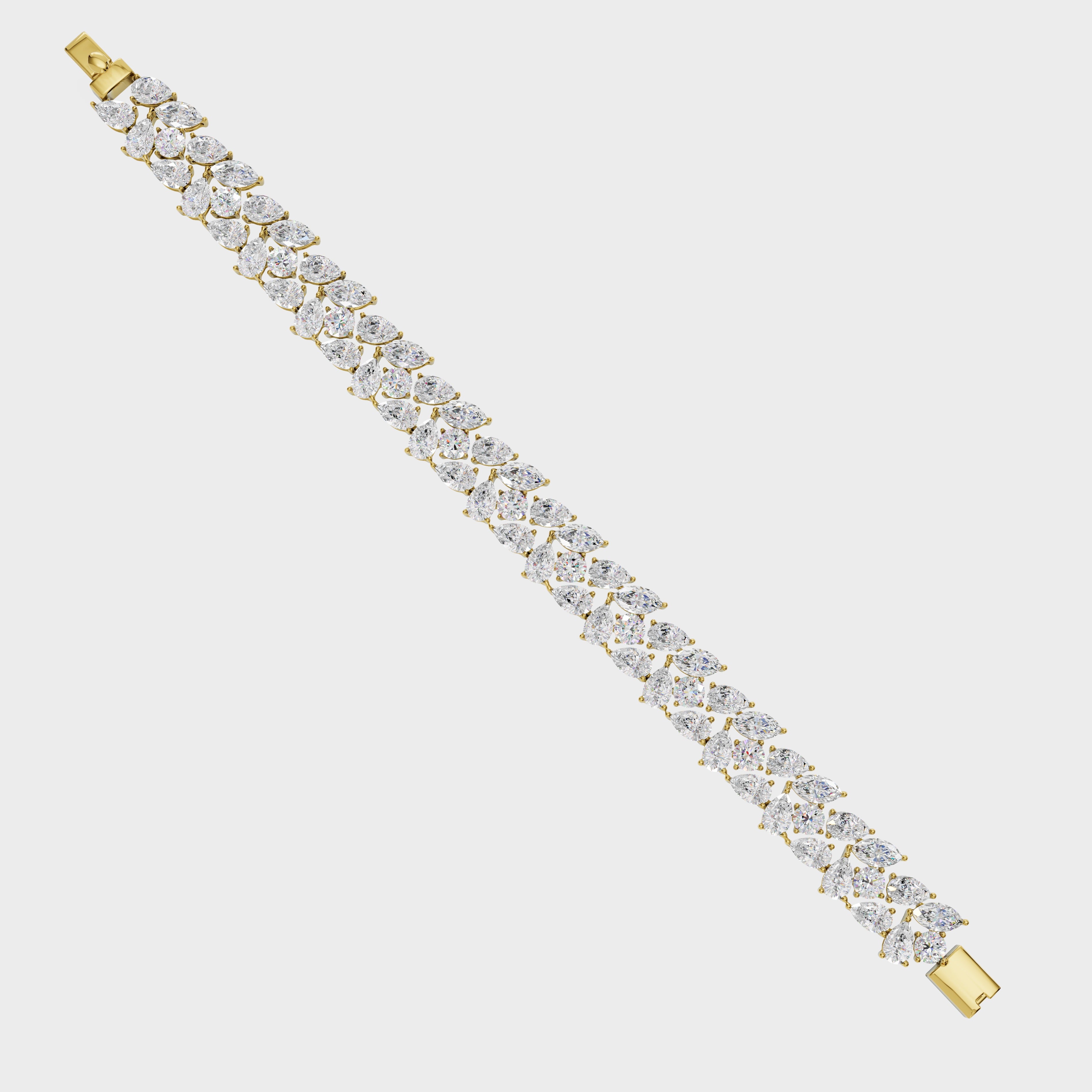 Elegant Pear Cut Tennis Bracelet