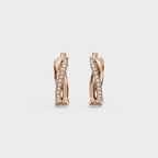 Twist of Sparkle Diamond Hoop Earrings