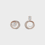 2 in One Oval cut stud & Earrings