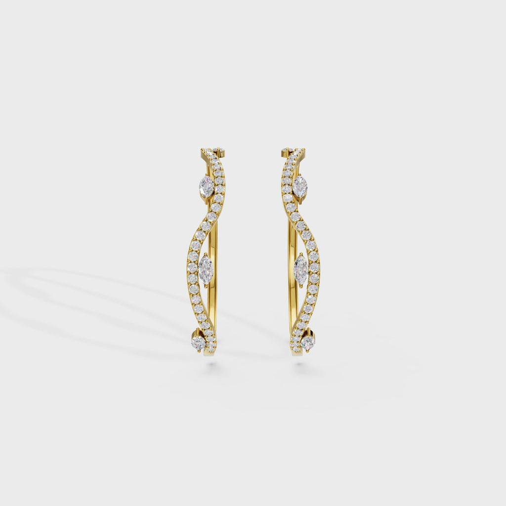 Lux Wave Diamond Kada Bracelet