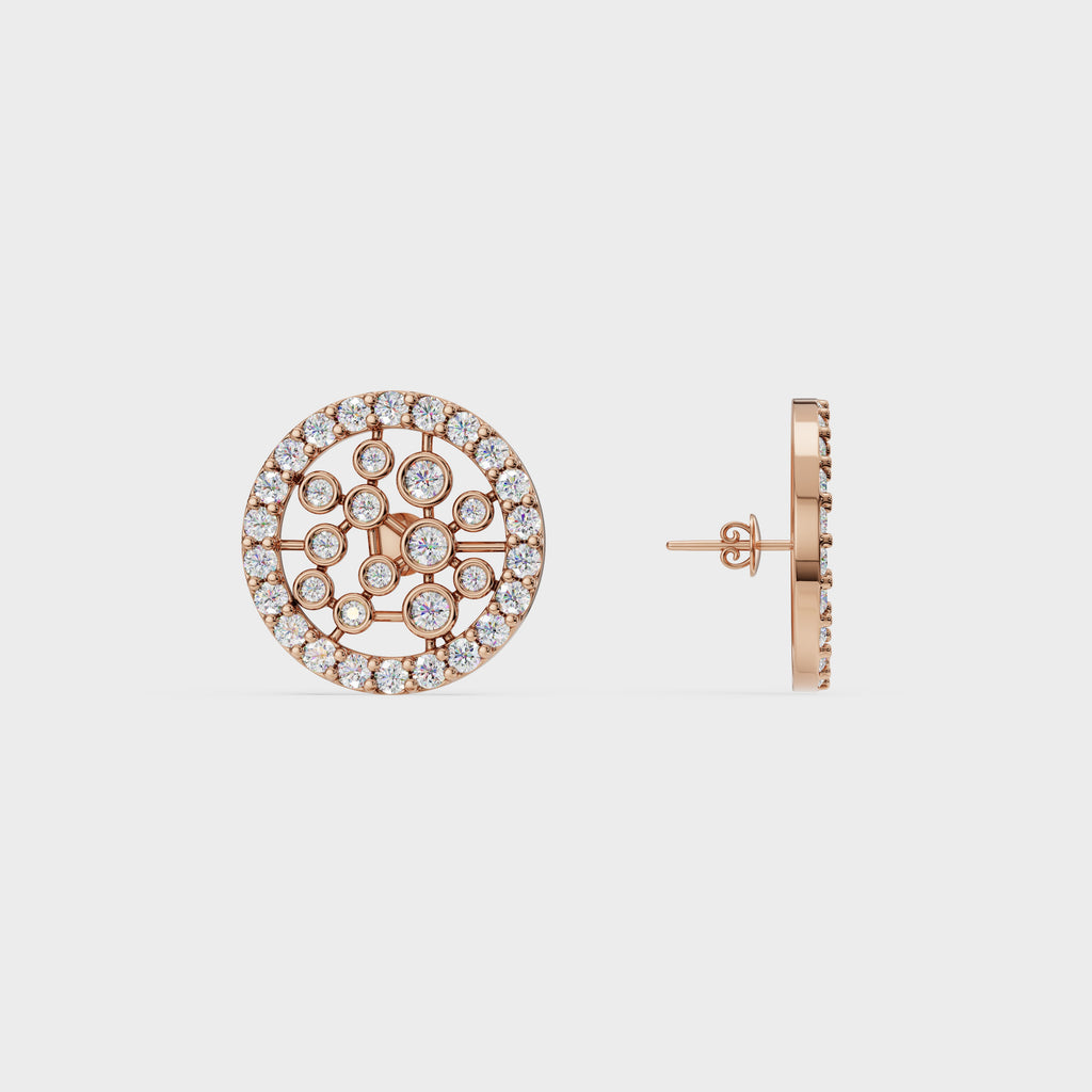 Abstract Cluster Stud Earrings